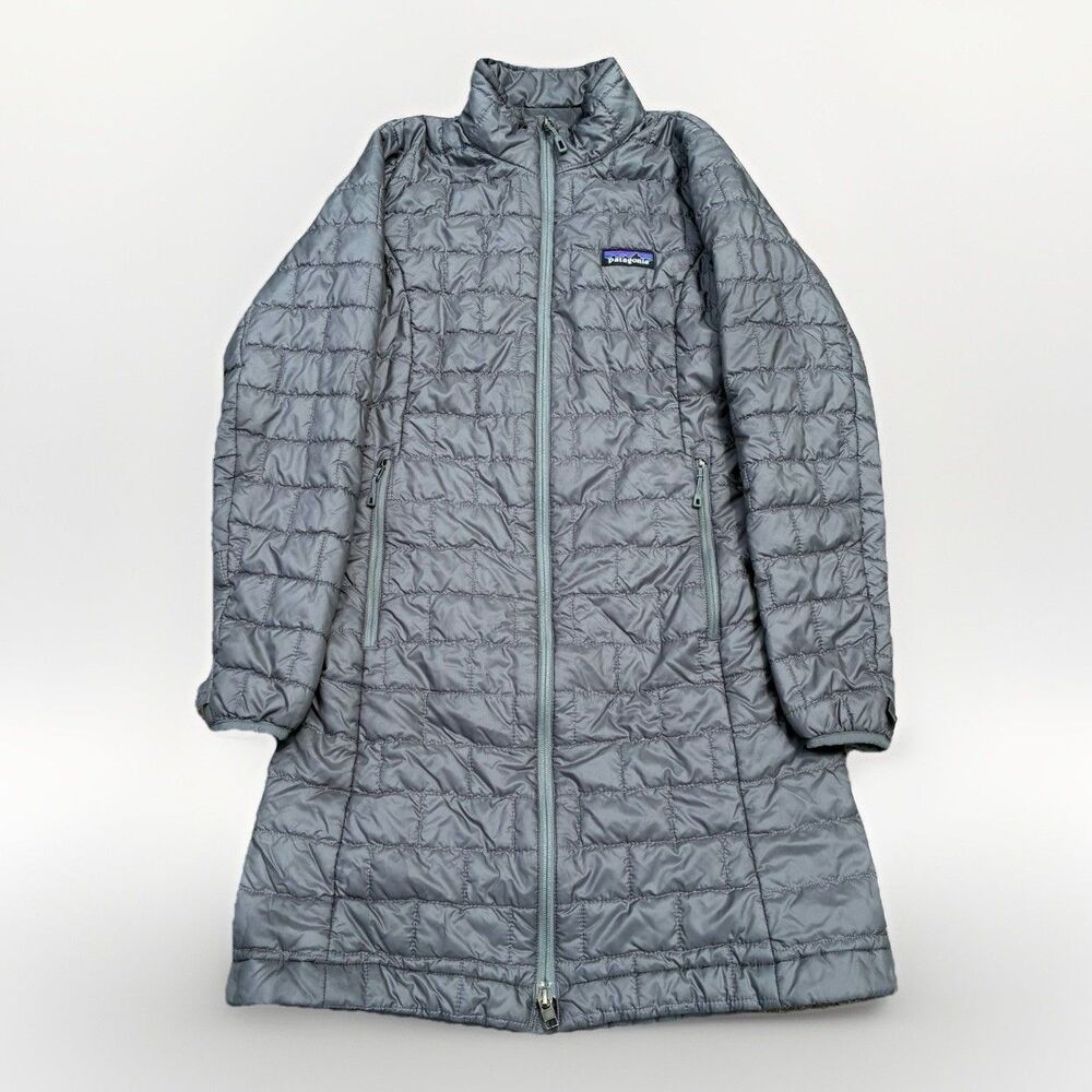 Patagonia Women’s Nano Puff Parka Gray Primaloft Insulation Zip 26870 Sz XS